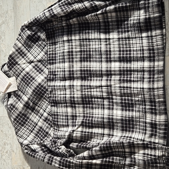 NWT Beachlunchlounge Shacket Shirt Jacket Size XS Small Flannel - Picture 10 of 10